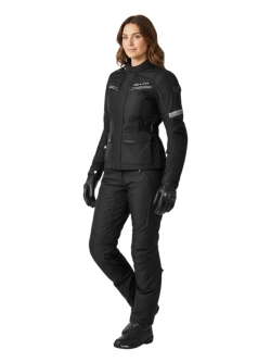 Kurtka motocyklowa damska tekstylna REV’IT! Outback 3 czarno-szara