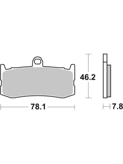 Klocki hamulcowe Brembo SA Triumph Street Triple 675 (09-16) [na przód, kpl. na 1 tarczę]