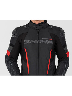 Kurtka motocyklowa tekstylna Shima Solid 2.0 czarno-czerwona