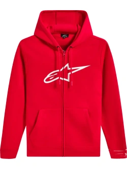 Bluza z kapturem Alpinestars Ageless V3 zapinana na zamek, czerwona