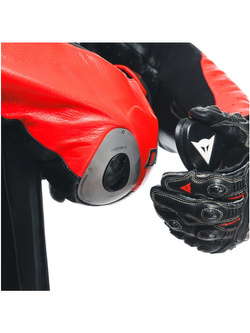 Kombinezon motocyklowy jednoczęściowy Dainese Mugello 3 D-Air® [z poduszką powietrzną] [wersja perforowana] czarno-czerwono-biały