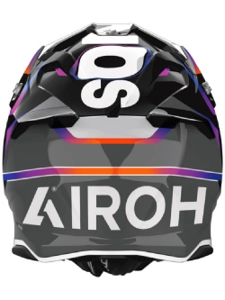 Kask enduro Airoh Twist 3 Hustle czarno-biało-fioletowy połysk