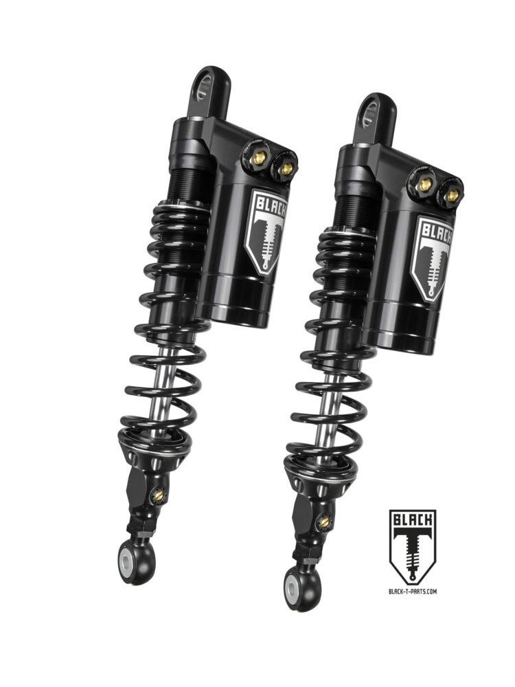 Zestaw amortyzatorów Black-T Twin-Shock Stage3 Touratech ze zbiornikiem i regulacją długości do Triumph Speed Twin (19-)
