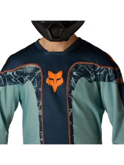 Bluza enduro Fox 180 Image Print niebiesko-pomarańczowa