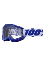 Gogle motocyklowe 100% Accuri 2 z przezroczystą szybką, niebiesko-białe