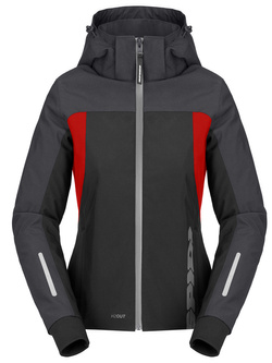 Bluza motocyklowa damska Spidi Hoodie H2Out II czarno-szaro-czerwona
