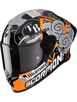 Kask integralny Scorpion EXO-R1 EVO Air FIM Racing Replica Aron 2024 czarno-szaro-pomarańczowy