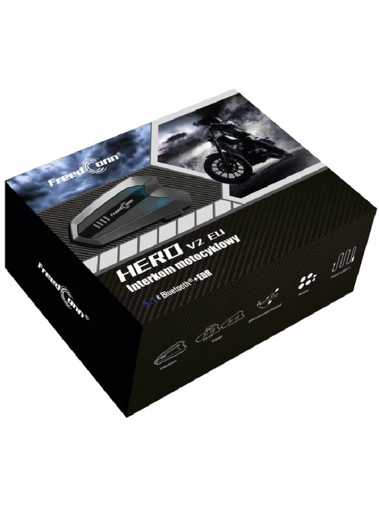 Interkom motocyklowy FreedConn Hero V2 EU (1 zestaw)
