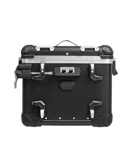 Zestaw: kufry boczne z anodowanego aluminium czarne "And-Black" Zega Evo + stelaże czarne Touratech BMW F850GS/ Adventure/ F750GS/ F900GS Adventure/ F800GS (24-) (38+45L)