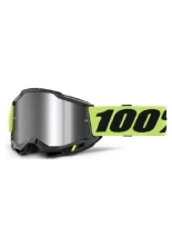 Gogle motocyklowe dziecięce 100% Accuri 2 z szybą lustrzaną fluo