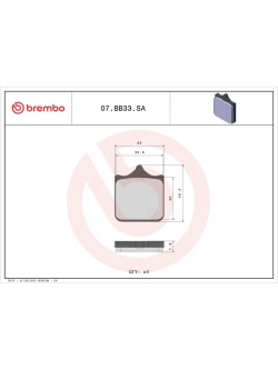 Klocki hamulcowe Brembo SA Aprilia/ Benelli/ BMW/ Ducati/ Husqvarna/ KTM/ Triumph (wybrane modele) [na przód, kpl. na 1 tarczę]