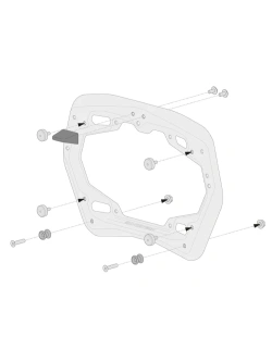 Zestaw: kufry boczne DUSC L + stelaże PRO SW-Motech Yamaha Tracer 7/ GT (RM55, RM56) (25-) [poj.: 2 x 41l]