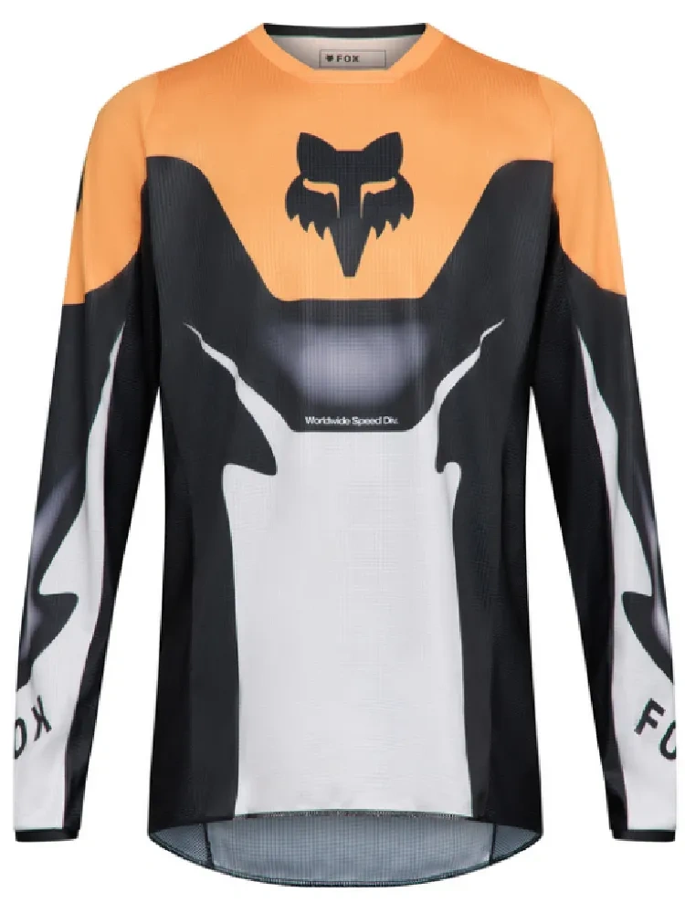 Bluza enduro Fox 180 Noble czarno-biało-pomarańczowa