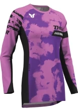 Bluza enduro damska Thor Launchmode Bleach czarno-fioletowa