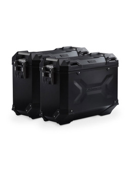 Zestaw: kufry boczne TRAX ADV + stelaże PRO Sw-Motech Honda NC750X/XD (20-) (pojemność: 2 x 37 L) czarne