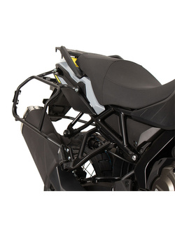 Zestaw: kufry boczne + stelaże Hepco&Becker Xplorer Cutout do Suzuki V-Strom 800 DE (23-) srebrne