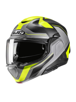 Kask szczękowy HJC F100 Bios szaro-żółty