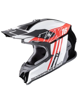 Kask enduro Scorpion VX-16 Evo Air Lignes czarno-czerwony