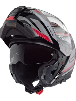 Kask szczękowy Schuberth C5 Velocity czarno-szaro-czerwony