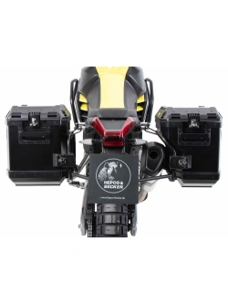 Zestaw: kufry boczne + stelaże Hepco&Becker Xplorer Cutout Aprilia Tuareg 660 (25-) czarne