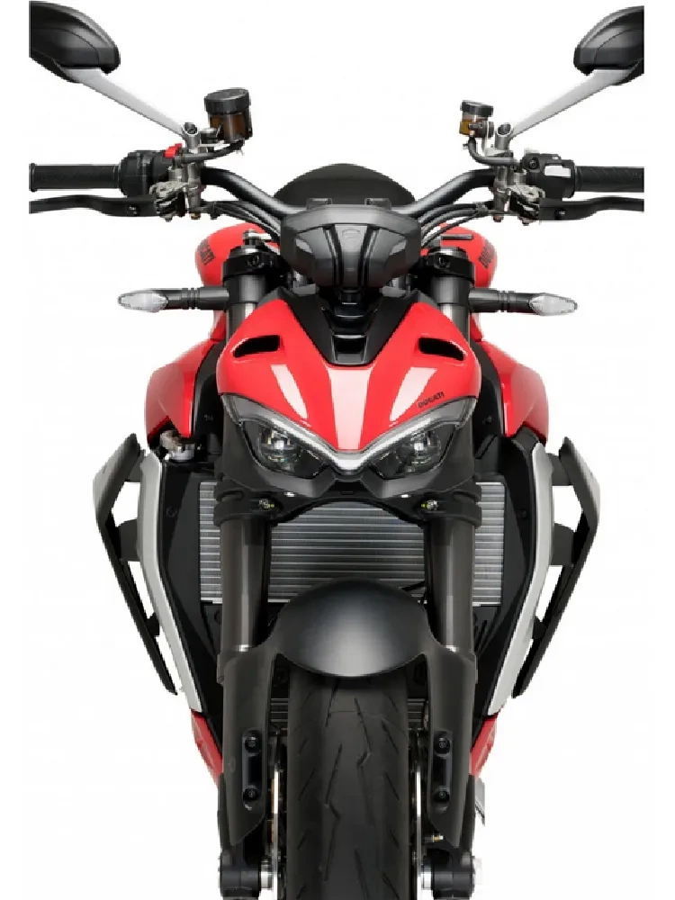 Boczne spoilery dociskowe Puig Ducati Streetfighter V2 (22-24) czarne matowe