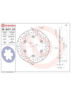 Tarcza Hamulcowa Brembo Serie Oro Fixed Prime Line Triumph Tiger 900 (93-)/ Honda (wybrane modele) [śr. 276 mm]