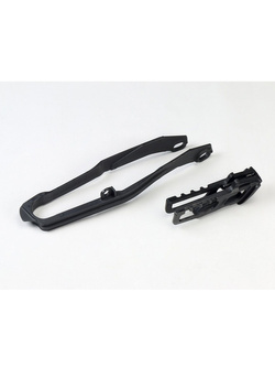 Komplet ślizg+prowadnica łańcucha UFO do Hondy CRF 450R/RX (19-20) czarny