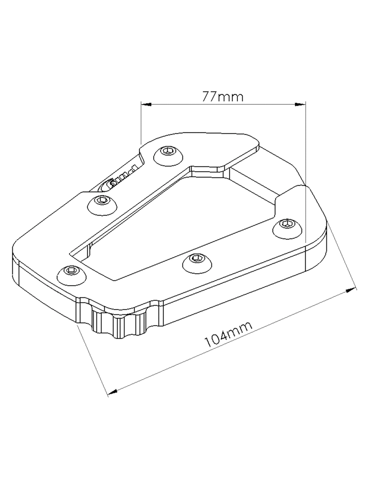 Poszerzenie stopki bocznej Puig Honda CRF1100L Africa Twin (20-)/ CRF1100L Africa Twin Adventure Sports (24-)