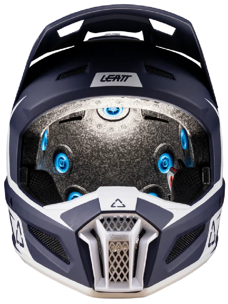 Kask dziecięcy enduro Leatt Moto 3.5 V25 z goglami czerwono-niebiesko-białymi