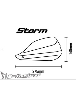 Handbary Barkbusters Storm do kierownic o średnicy 22 [mm] czarne [jednopunktowe mocowanie] 