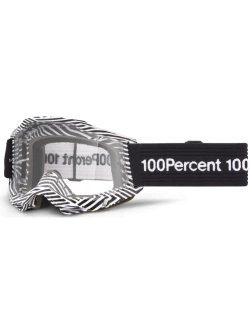 Gogle motocyklowe 100% Accuri 2 z przezroczystą szybką, czarno-białe