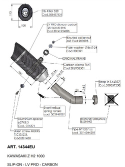 Tłumik motocyklowy LeoVince LV PRO Kawasaki Z H2 1000 (20-24) czarny [włókno węglowe]
