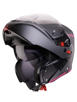 Kask szczękowy Caberg Horus X Ray szaro-czarno-różowy matowy