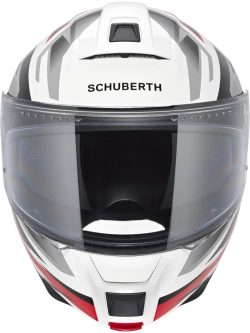 Kask szczękowy Schuberth C5 Zenith biało-czarno-czerwony połysk