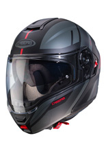 Kask szczękowy Caberg Levo X Manta matowy czarno-szaro-czerwony