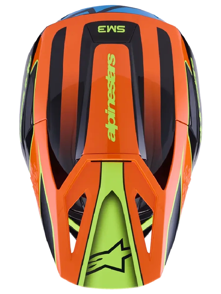 Kask enduro Alpinestars SM3 Fray czarno-pomarańczowy-fluo