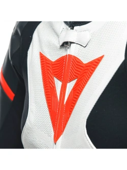 Kombinezon motocyklowy jednoczęściowy damski Dainese Grobnik czarno-czerwono-biały