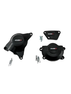 Pokrywy dekli silnika PUIG Yamaha YZF-R6 (06-20)/ Race (22-24) czarne