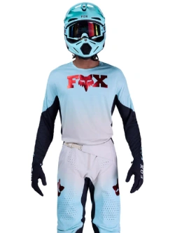 Bluza enduro Fox 360 Drip czarno-biało-niebieska