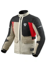 Kurtka motocyklowa tekstylna REV’IT! Convergent H2O brązowo-czerwona