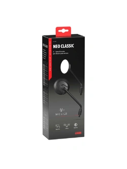 Lusterka Lampa Neo Classic mocowane na kierownicy [para; prawy gwint M10 x 1,25]