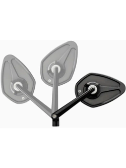 Lusterko motocyklowe uniwersalne Motogadget Mo.view Sport Flip aluminiowe, czarne [długość ramienia: 110 mm]