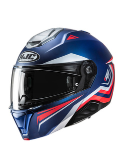 Kask szczękowy HJC i91 Tricus niebiesko-czerwony