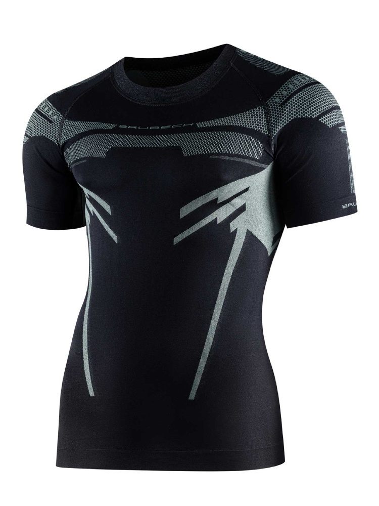 Koszulka termoaktywna Brubeck Dry czarno-szara