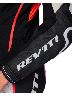 Kombinezon motocyklowy damski jednoczęściowy REV’IT! Xena 4 biało-fluo czerwony