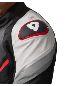 Kurtka motocyklowa tekstylna REV’IT! Quantum 3 Air szaro-czerwona