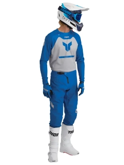 Rękawice cross Thor Ridemode Static niebieskie