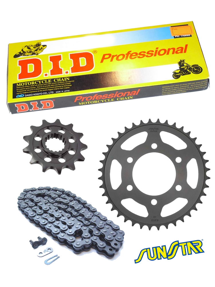 HONDA CRF 450R [04-15]/CR 250R [02-03] zestaw napędowy DID520 DZ2 STANDARD (Cross- łańcuch wzmocniony bezoringowy) zębatki SUNSTAR