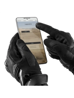 Rękawice motocyklowe Shima Spark 3.0 czarno-białe