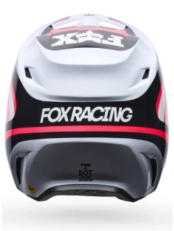 Kask enduro dziecięcy Fox V1 Draft biało-czarno-czerwony